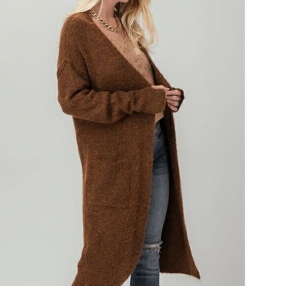 Madewell Womens Brown Kent Cardigan Cozy Yarn Long Cardigan Size XXS - Picture 1 of 10